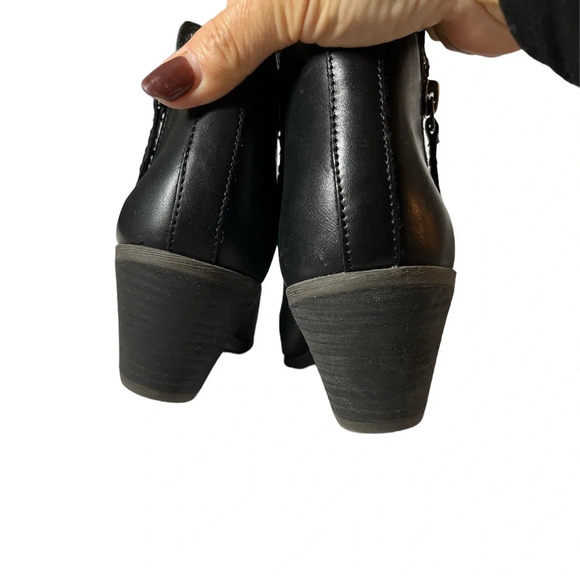 FRYE Judith Black Leather Ankle Bootie short Boots size 6.5 - Picture 5 of 10